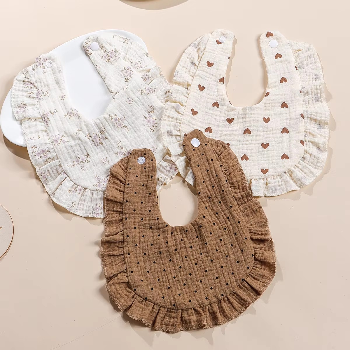 Baby Products Kit - 3pc Cotton Baby Bibs Set Saliva