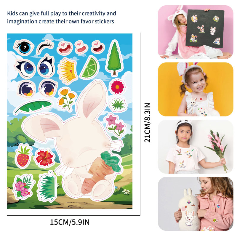 DIY Make A Bunny Face Stickers - Baby Products Gift 评论和价格