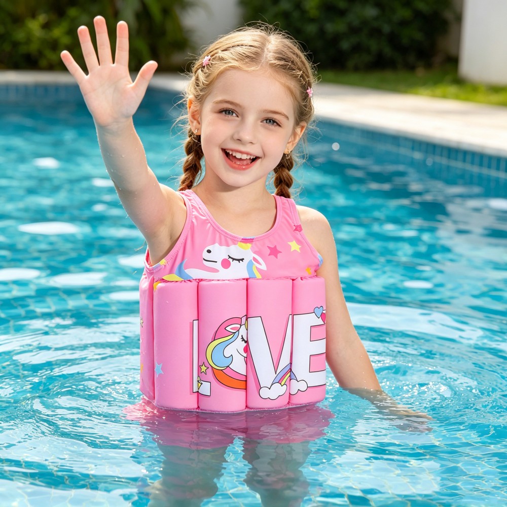 Girls Swimsuit Buoyancy Swimwe - Baby Swimming Floater 评论和价格